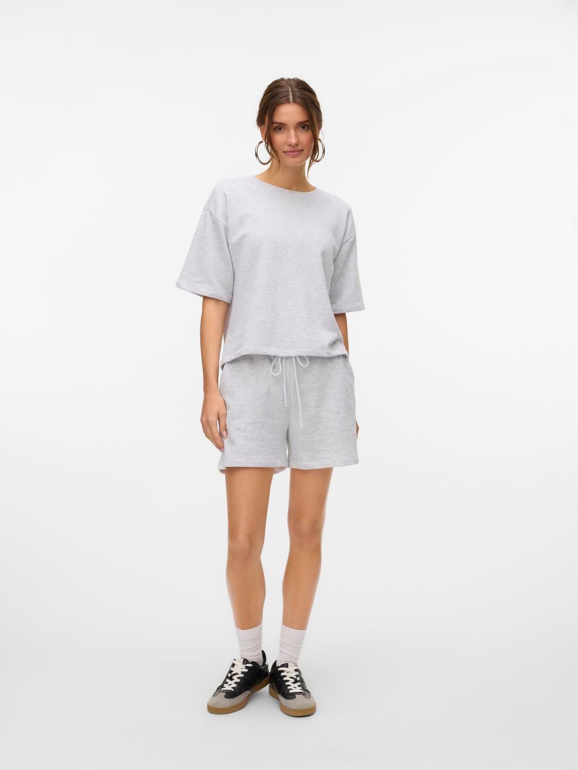 VMRONJA Overall Shorts - Super Light Grey Melange - VERO MODA & VILA Bergvik